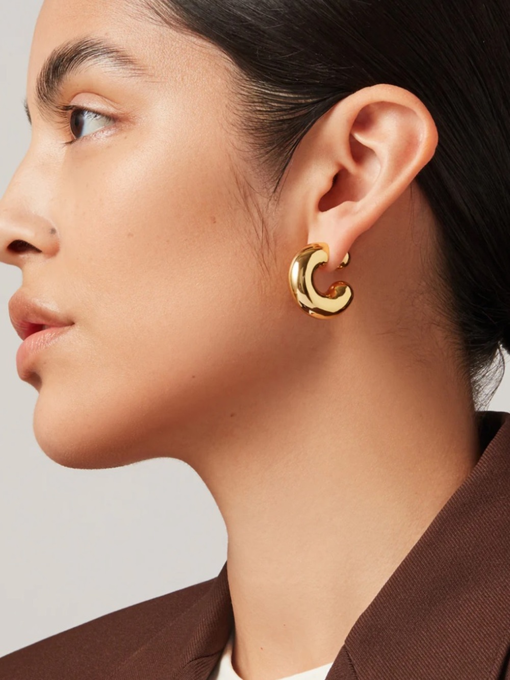 Jenny Bird Gold Tome Hoops - Picture 2 of 7